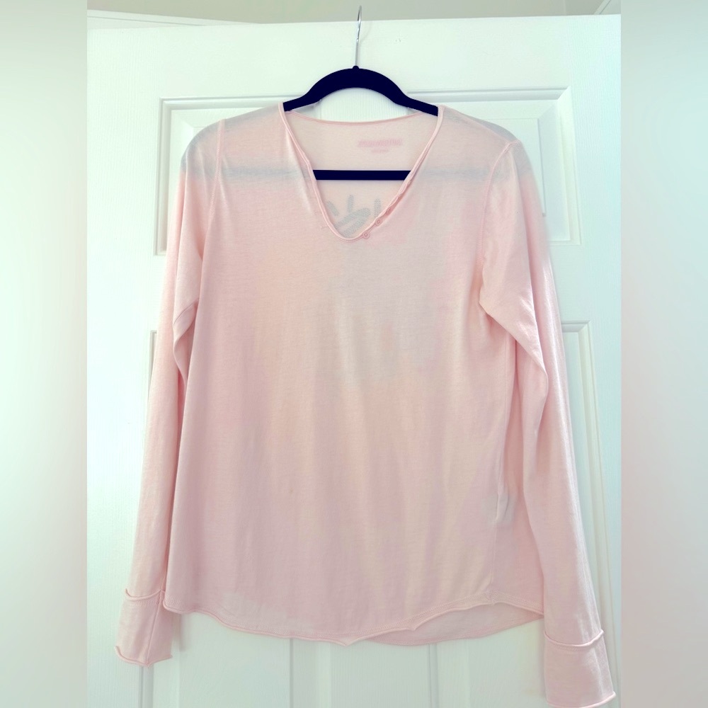 Zadig Voltaire Pink long Sleeve T with graphic “art is truth” So Cute!! Size S